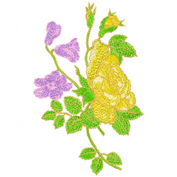 Flowers And Tree Embroidery Design 10